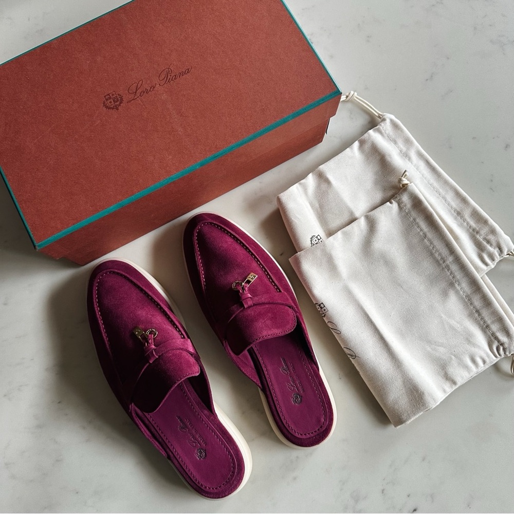Loro Piana Charms Walk Babouche Loafers